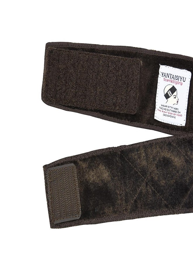 ياتشيو YANTAISIYU قطعة واحدة من ربطة الشعر المستعار، وشاح مانع للانزلاق، ربطة شعر مستعار قابلة للتعديل للنساء (بني داكن) - Image 5